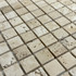 Мозаика Marble Mosaic Travertine beige Pol камень 30.5х30.5 см полированная чип 23х23 мм, бежевый