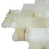Мозаика Marble Mosaic Arabesco Onyx White Pol камень 27.8х32.5 см полированная чип 68х68 мм, белый, бежевый