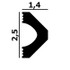 Молдинг P134-2800 Перфект Плюс дюрополимер 2800х25х14 мм