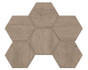 Мозаика CW02 Hexagon керамогранит 28.5x25 см матовая, серый