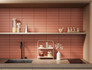 Настенная плитка KM26393 Медина 1 Оранжевый матовый структура 6x28,5x1 Kerama Marazzi керамическая