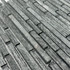 Мозаика Marble Mosaic Stripes Dark Grey стекло 30х34 см глянцевая чип 10x48/98/148 мм, серый, темно-серый