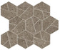 Мозаика Boost Stone Taupe Mosaico Hex 25х28,5 керамогранит матовая, коричневый A7CX