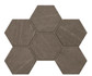 Мозаика GB03 Hexagon 25x28,5 керамогранит матовая, серый