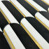 Мозаика Marble Mosaic Piano black Pol камень 25.5х29.8 см полированная чип 48x157 мм, черно-белый,золотой
