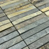 Мозаика Marble Mosaic Slate Ginger сланец 30х30 см чип 15x98 мм, серый, коричневый, бежевый