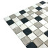 Мозаика Marble Mosaic Mix stone 4 Pol камень 30х30 см полированная чип 23х23 мм, черный, серый, белый