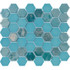 Мозаика Togama Sixties Turquoise 6 стекло 33х29.8 см глянцевая/матовая чип 50х44 мм, голубой