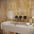 Мозаика Short Stick Mustard Crackle керамика 28х30 см Amadis Fine Tiles глянцевая чип 20х150 мм, оранжевый 8436552229361