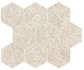 Мозаика Boost Stone White Mosaico Hex 25х28,5 керамогранит матовая, белый A67I