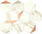 Мозаика Marvel Calacatta Imperiale Gold Hex Shiny (A4WW) 25,1x29 Глазурованная керамическая