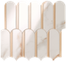Мозаика Roma Gold Calacatta Oro/Onice Miele Archs Mosaico 28,2x31 керамика глянцевая бежевый, белый 36981