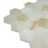 Мозаика Marble Mosaic Hexagon Onyx White Pol камень 30х30 см полированная чип 48х48 мм, белый, бежевый