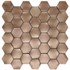 Мозаика Marble Mosaic Hexagon Web Cooper 3D нержавеющая сталь 29х30.5 см чип 48х48 мм, медь