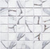 Мозаика PIX758 из стекла, 30х30 см Pixmosaic матовая чип 48x48 мм, белый, серый
