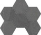 Мозаика LN04/TE04 Hexagon 25x28,5 керамогранит матовая, серый 39617
