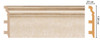 Плинтус напольный D233-18D ДМ Decomaster (120х23х2400 мм) 