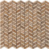 Мозаика из мрамора Light Emperador, Cream Marfil PIX289, чип 27x10 мм, сетка 298х307x8 мм глянцевая, бежевый, коричневый