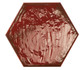 Керамогранит Rain Bordeaux Hex 19.8х22.8 Prissmacer глянцевый, рельефный (рустикальный) универсальный 78803263