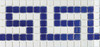Мозаика Сенефа 1 2545-A/2543-D 2.5х2.5 стекло 18х36.05