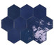 Настенная плитка Zellige Hexa Cobalt (122085) 10,8х12,4 Wow глянцевая керамическая