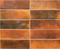 Настенная плитка Hanoi Burnt Red 6,5x20 Equipe глянцевая керамическая 30038