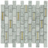 Мозаика Marble Mosaic Princess Pol камень 27.5х30 см полированная чип 23х48 мм, белый, золотой, серый