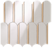 Мозаика Roma Gold Onice Neve/Onice Miele Archs Mosaico 28,2x31 керамика  глянцевая, бежевый, белый 36983
