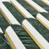 Мозаика Marble Mosaic Piano green Pol камень 25.5х29.8 см полированная чип 48x157 мм, белый, зеленый, золотой
