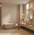 Настенная плитка Аляска Лайт 344 рельеф вертикальный 32.5х100 Eurotile Ceramica керамическая