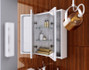 Aqwella Милан Шкаф-зеркало 100 с подсветкой, цвет белый, Mil.04.10