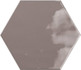 Настенная плитка Hex Charcoal Glossy 15x17.3 глянцевая керамическая