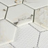 Мозаика Saba Elegant стекло 26.4х30.4 см Bonaparte матовая, рельефная чип 73х73 мм, бежевый, белый