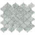 Мозаика Marble Mosaic Arabesco Carrara Bianco Pol камень 27.8х32.5 см полированная чип 68х68 мм, серый, белый