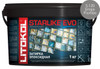 Затирка для плитки эпоксидная Litokol двухкомпонентный состав Starlike Evo S.120 Grigio Piombo 1 кг 485160002