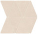 Мозаика Boost Natural Kaolin Mosaico Rhombus 36,7x33,8 керамогранит матовая, бежевый A7CN