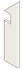 Плинтус Marvel Calacatta Prestigio Battisc. Sag Dx Lapp (A54H) 7,2х30 лаппатированный (полуполированный) керамогранит