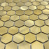 Мозаика Marble Mosaic Reflections алюминий 30.5х30.5 см чип 26х26 мм, золотой-oro-gold