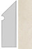 Плинтус Kone White Battiscopa Sag.Dx. AUO3 7,2x30 шт керамогранит