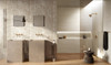 Керамогранит Ostuni Line Cream Nat. Ret. 60x120 Naxos Mockup матовый, рельефный (рустикальный) настенная плитка 136905