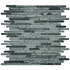 Мозаика Marble Mosaic Stripes Dark Grey стекло 30х34 см глянцевая чип 10x48/98/148 мм, серый, темно-серый