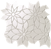 Мозаика Roma Gold Onice Neve Daisy Mosaico 29x31,9 керамика глянцевая, серый 36986