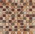 Мозаика S-820 стекло керамика 29.8х29.8 см глянцевая чип 23х23 мм, бежевый, коричневый, оранжевый