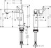 Смеситель Hansgrohe Talis S для раковины 140 мм, рукоятка сбоку