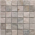 Мозаика из сланца Slate Grey PIX302, чип 48х48 мм, сетка 305х305 мм природная, бежевый, серый