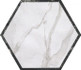 Напольная плитка Deco Esagono Statuario Grafite керамическая