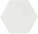 Настенная плитка Hexagon White керамическая
