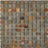 Мозаика из сланца Slate Rusty PIX299, чип 23х23 мм, сетка 305х305 мм природная, коричневый, серый