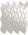 Мозаика Roma Gold Onice Neve Leaves Mosaico 25,9x30,9 керамика глянцевая, серый 36980