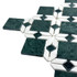 Мозаика Marble Mosaic Nefertiti мрамор 32.4х32.4 см полированная белый, зеленый